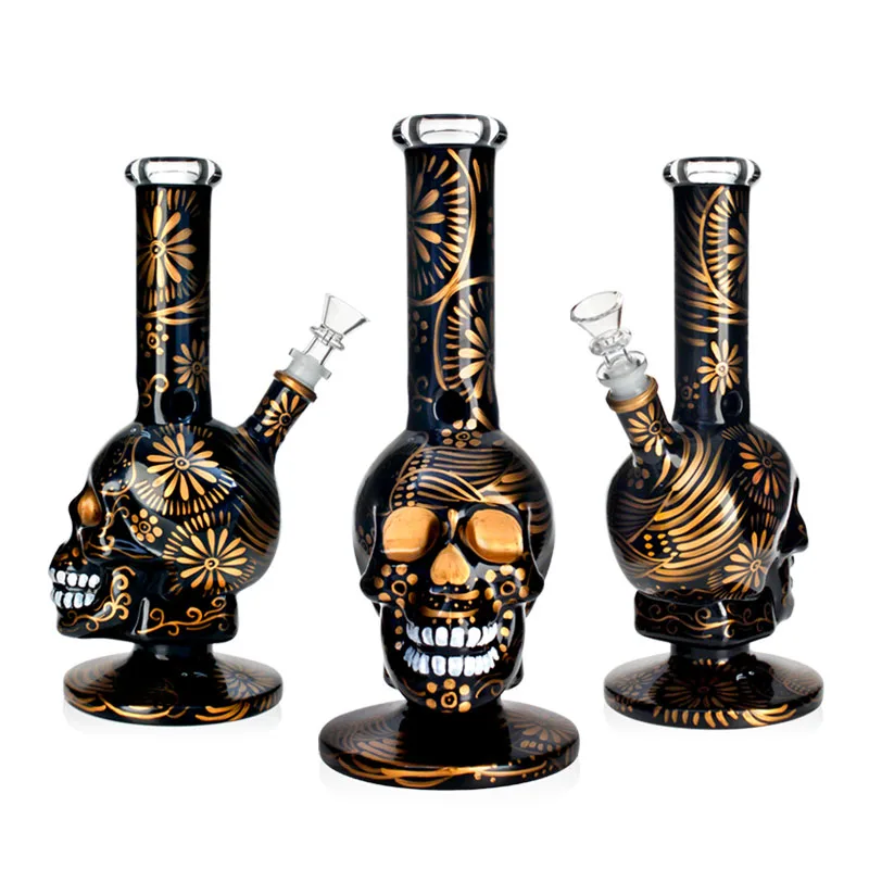 Бонг скляний Black Gold Skull