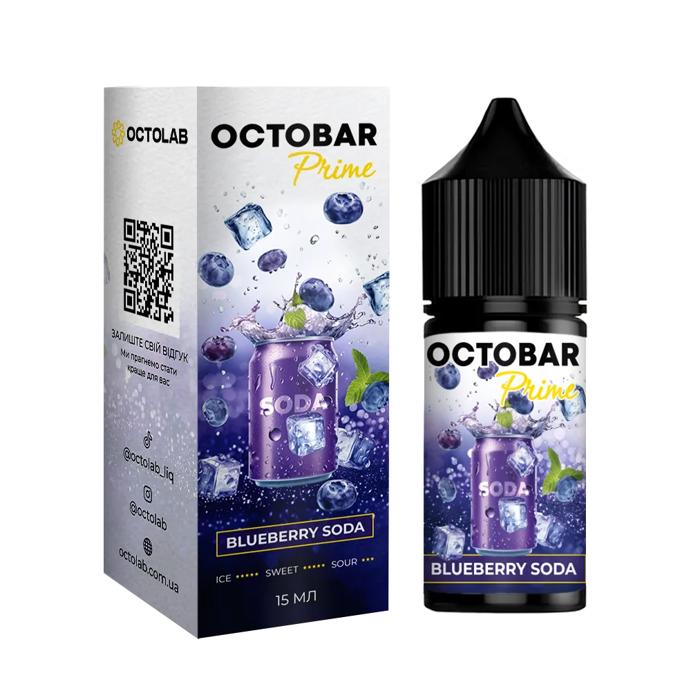 Octobar Prime 30ml набір Blueberry Soda