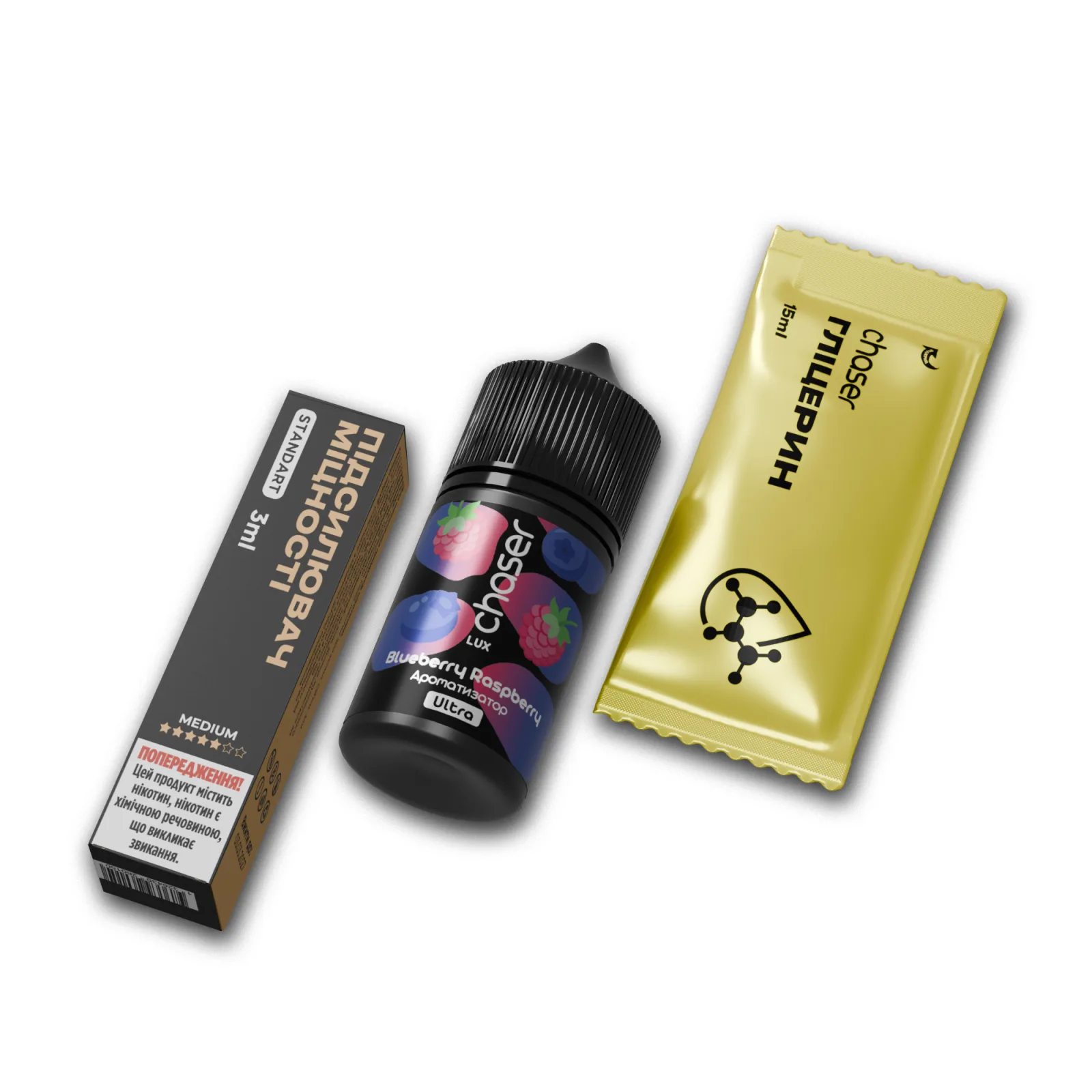 НАБОР CHASER LUX ULTRA 30 ML - BLUEBERRY RASPBERRY