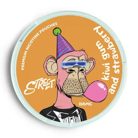 Street - Kiwi & gum strawberry 150mg (Киві та полуниця)
