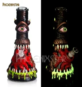 Бонг скляний 3-D One-Eyed Monster Glow 32см