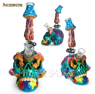 Бонг скляний Mushroom Skull 28см