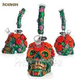 Бонг скляний Mexican Skull 25см