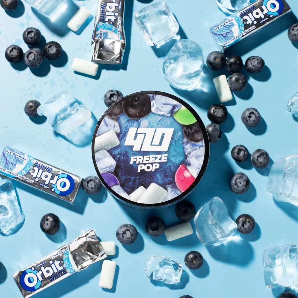 420 [Frost Line] Freeze pop - Орбіт Чорниця Жуйка 250г