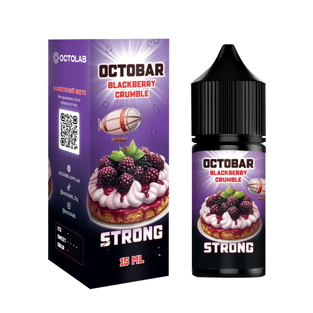 Octobar Strong набір Blackberry Crumble 30ml