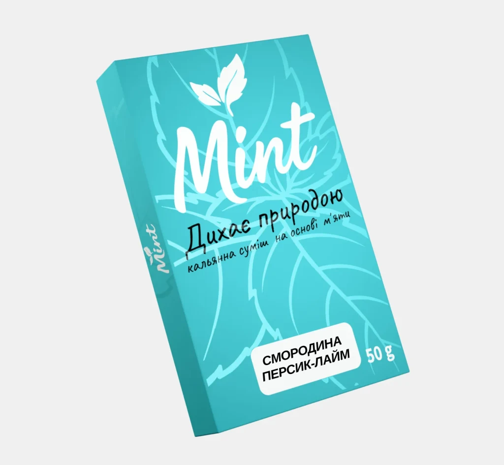 Безтютюнова суміш MINT - Смородина Персик Лайм 100г
